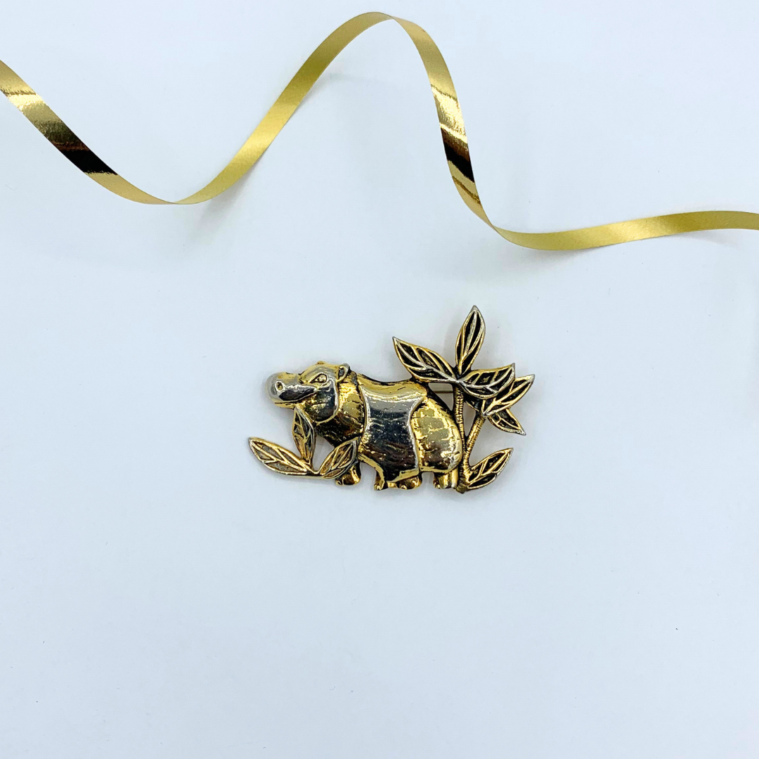 Vintage Hippopotamus Brooch Georges Rech