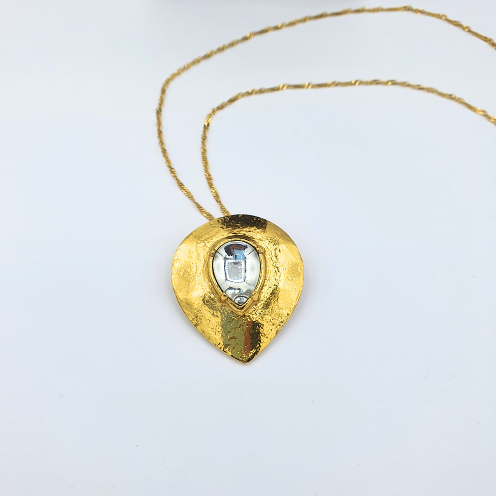 Vintage Yves Saint Laurent Teardrop Heart Necklace and Brooch – view 2