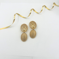 Vintage Yves Saint Laurent Oval Dangle Earrings