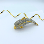 Vintage XL Dolphin Shoulder Brooch – view 2