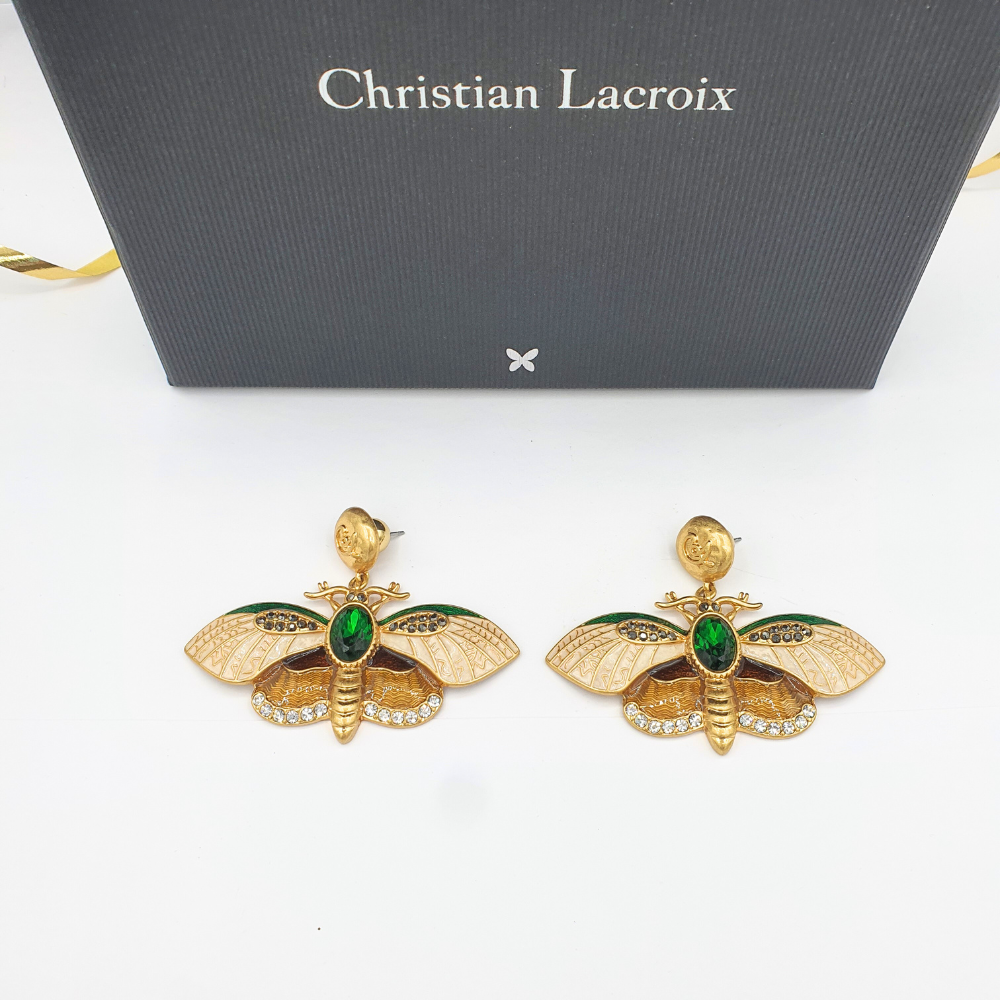 Vintage Christian Lacroix – Statement Earrings with Insect Motif – view 2