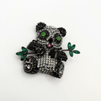 Vintage XL Moans Couture Crystal Panda Brooch – view 4