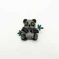 Vintage XL Moans Couture Crystal Panda Brooch