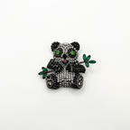 Vintage XL Moans Couture Crystal Panda Brooch