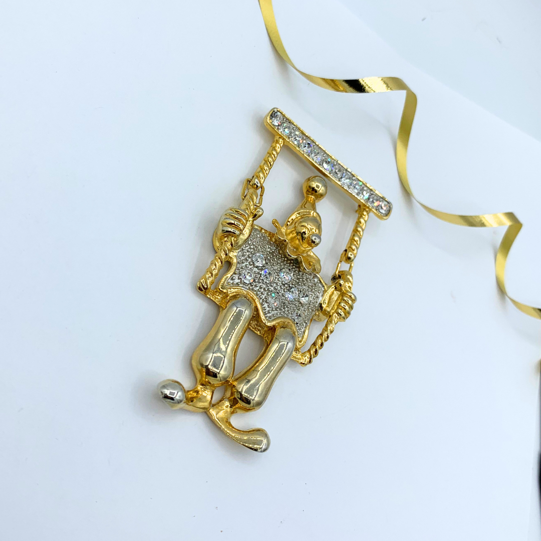 Vintage XL Brooch Clown – view 3