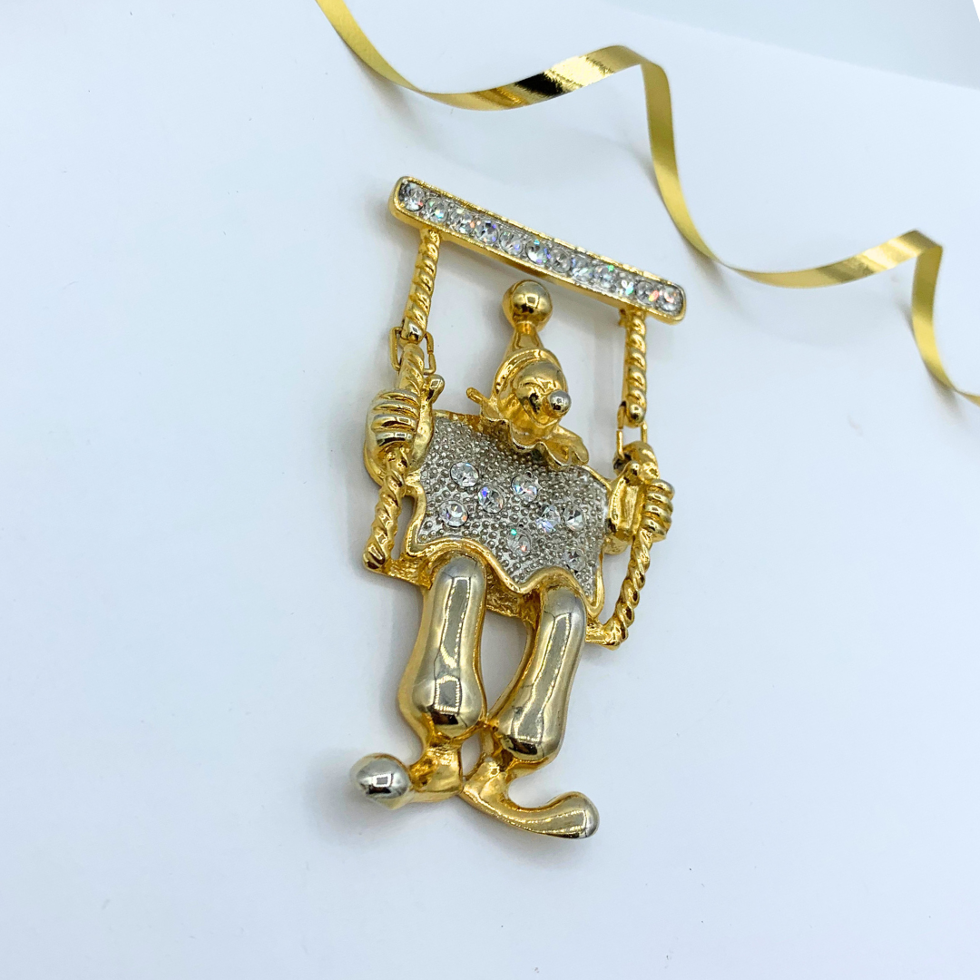 Vintage XL Brooch Clown – view 2