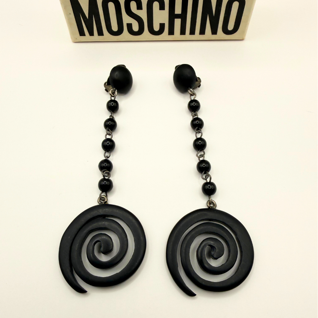 Moschino – Vintage Spiral Statement Earrings
