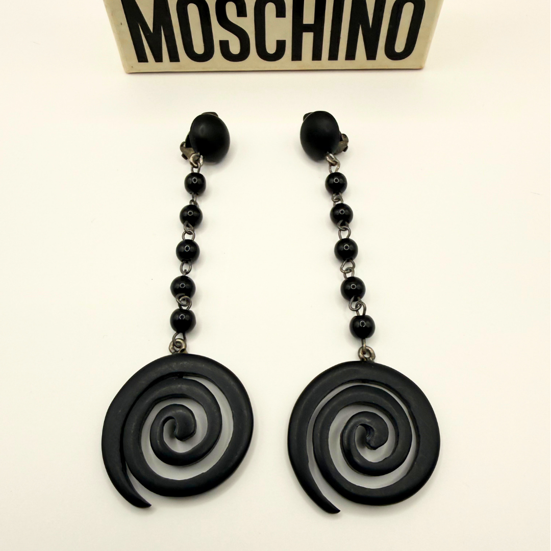 Moschino – Vintage Spiral Statement Earrings