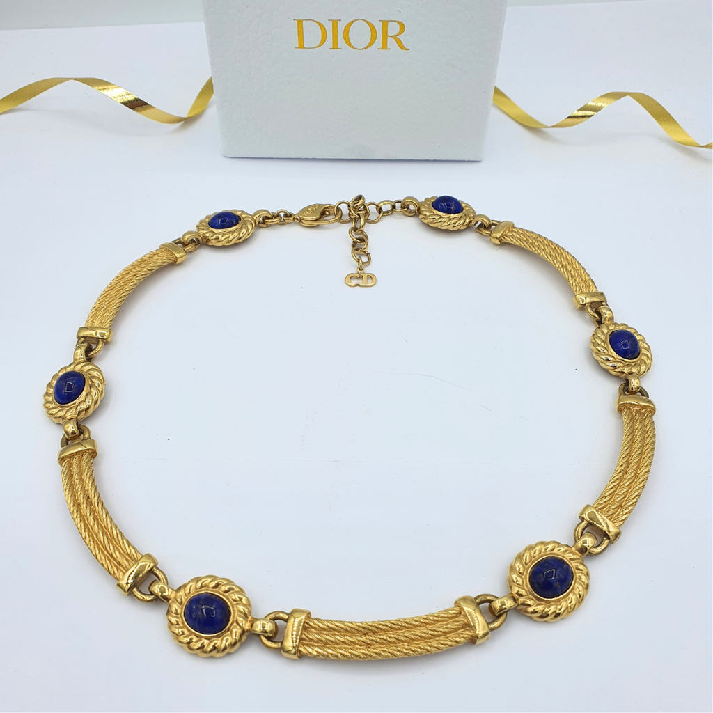 Vintage Christian Dior Oval Medallions Necklace – view 3