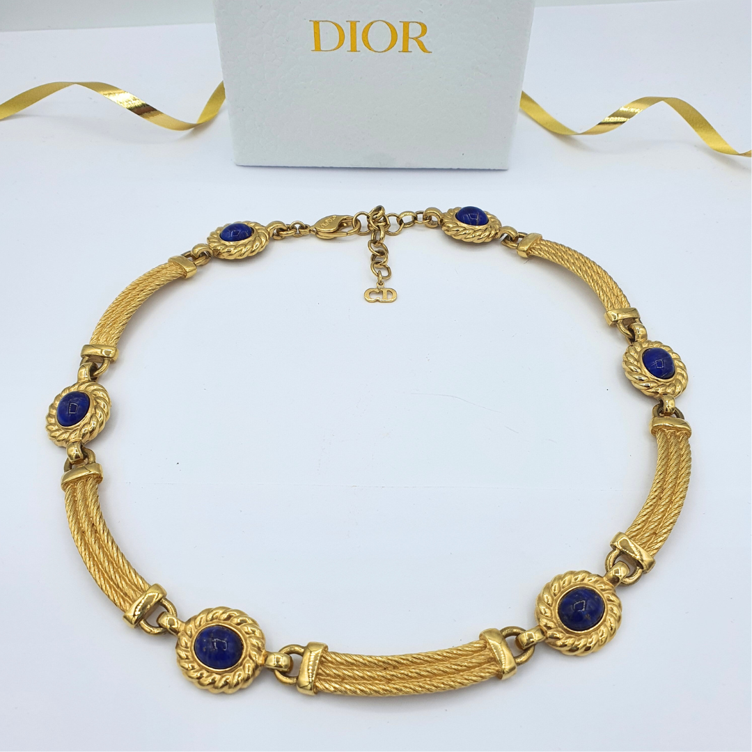 Vintage Christian Dior Oval Medallions Necklace – view 3