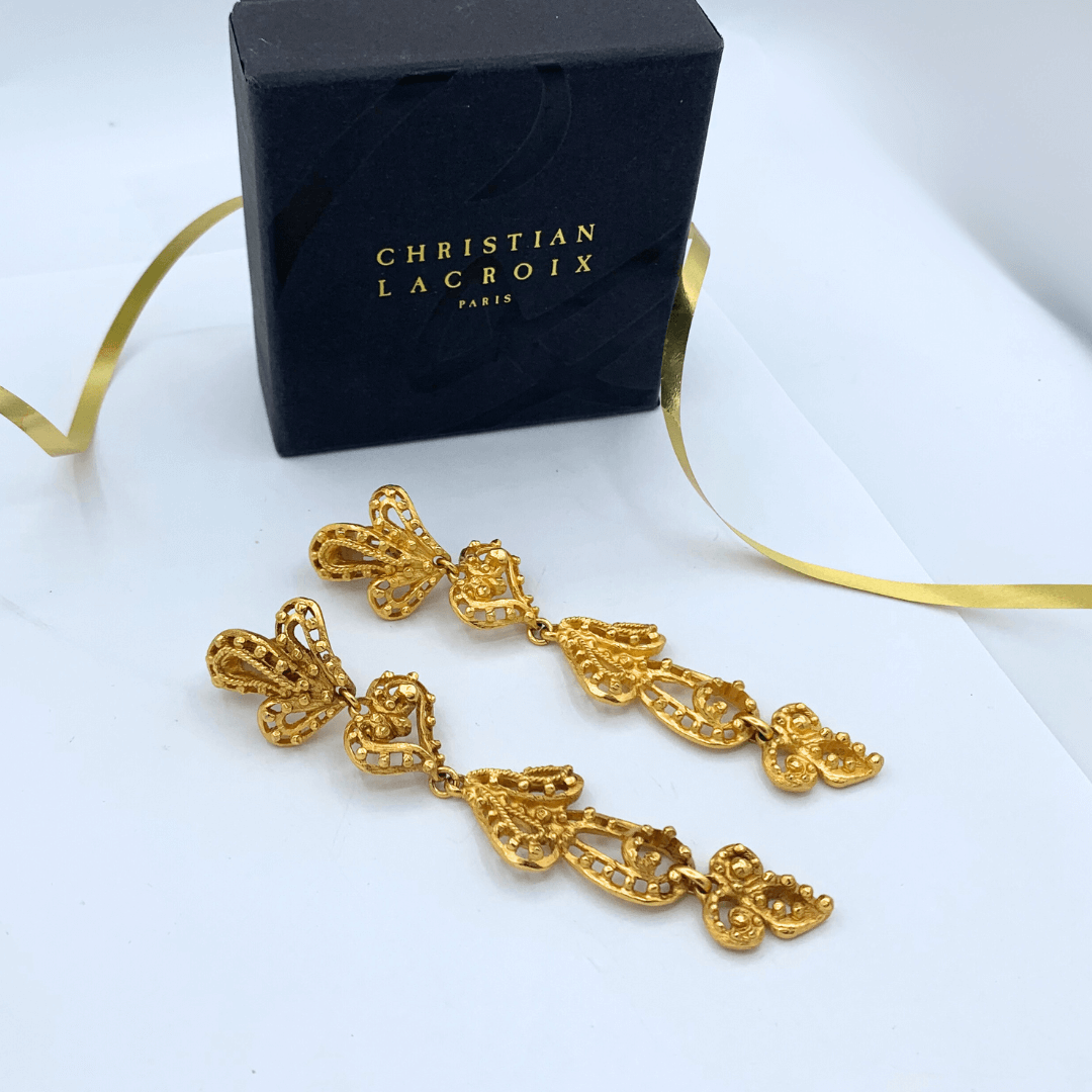 Vintage Christian Lacroix Chandelier Baroque Opéra Clip Earrings – view 2