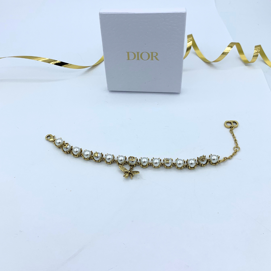 Vintage Christian Dior Faux Pearls Bracelet