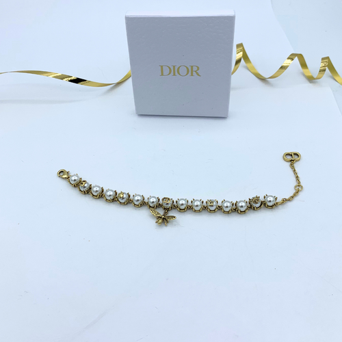 Vintage Christian Dior Faux Pearls Bracelet