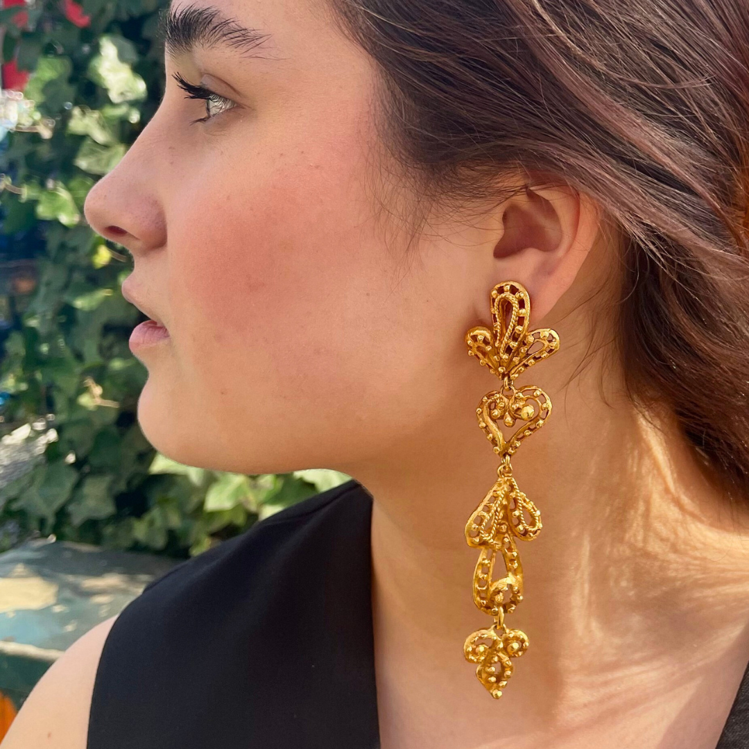 Vintage Christian Lacroix Chandelier Baroque Opéra Clip Earrings – view 3