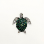 Vintage XL Moans Couture Crystal Turtle Brooch – view 2
