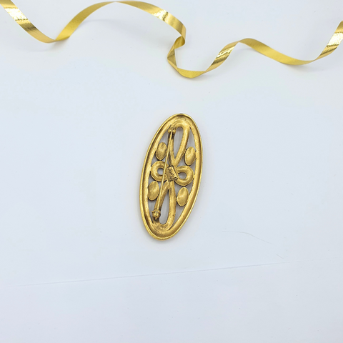 Yves Saint Laurent Opengewerkt Abstracte Broche