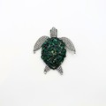 Vintage XL Moans Couture Crystal Turtle Brooch