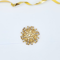 Vintage Trifari – Pearl & Rhinestone Sunburst Brooch