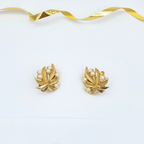 Vintage Trifari – Pearl & Leaf Motif Earrings