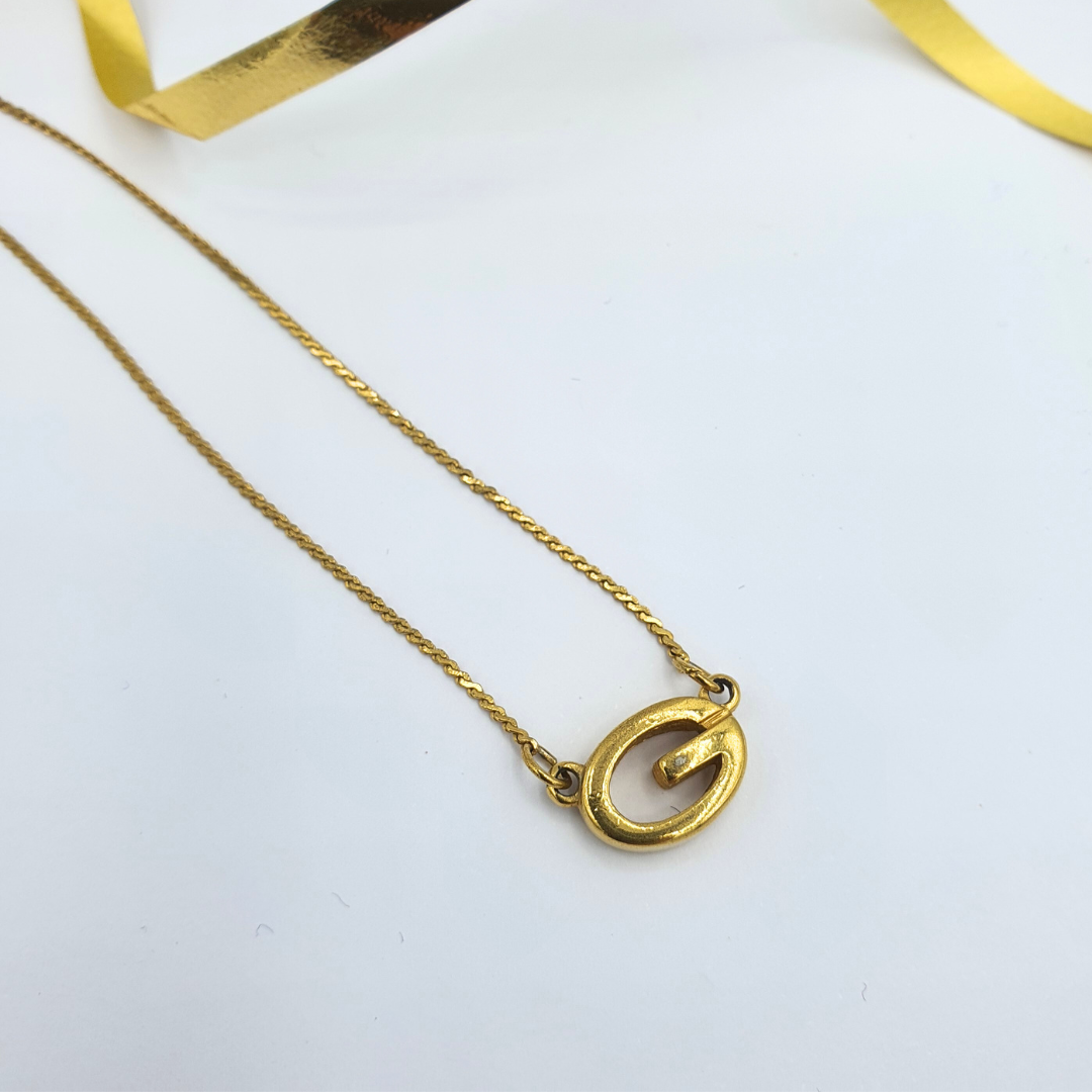 Vintage Givenchy Round Givenchy-G Symbol Pendant Necklace – view 2
