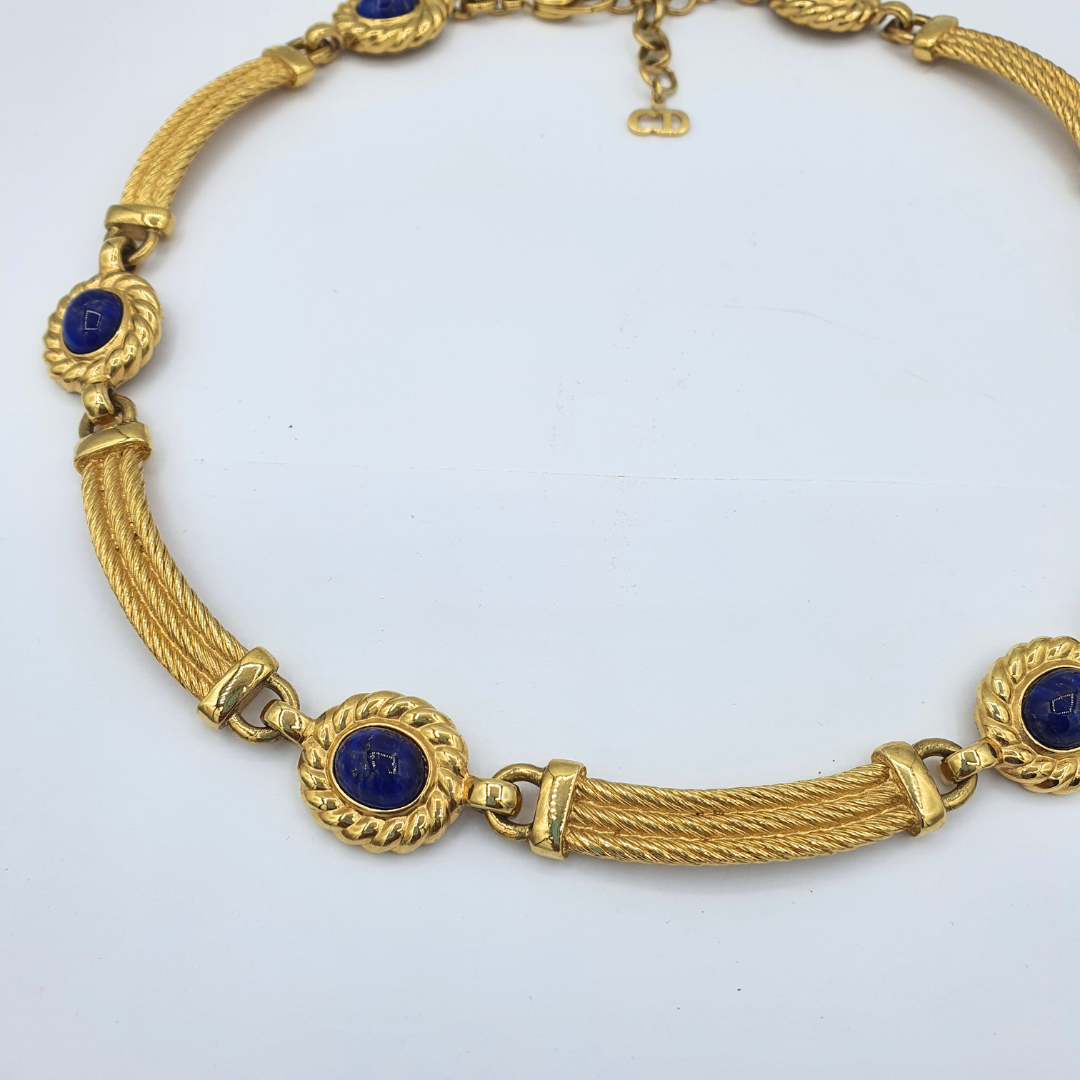 Vintage Christian Dior Oval Medallions Necklace – view 4