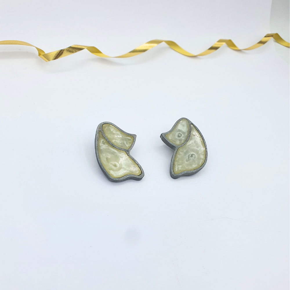 Giorgio Armani Vintage Earrings – Abstract Sculptural Design – view 2