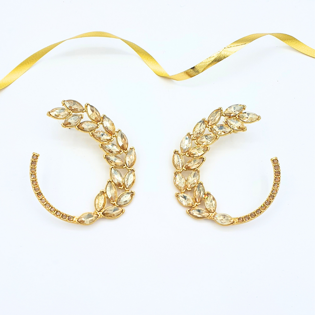 Vintage Oscar de la Renta Crystal Earrings
