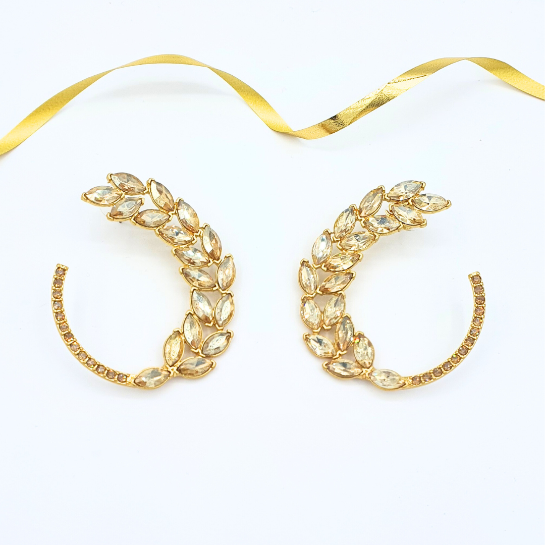 Vintage Oscar de la Renta Crystal Earrings