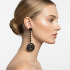 Moschino – Vintage Spiral Statement Earrings – view 2