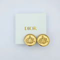 Vintage Christian Dior Monogram Logo Clip Earrings
