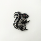 Vintage XL Moans Couture Crystal Squirrel Brooch