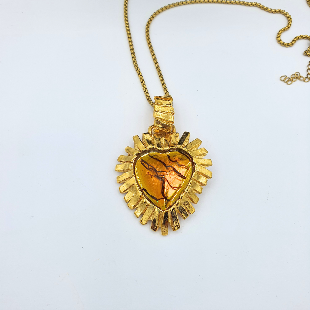Vintage Yves Saint Laurent "Sacré-Cœur" Necklace and Brooch – view 2