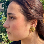Vintage Christian Lacroix Sun-Shaped CL Logo Earrings – view 3