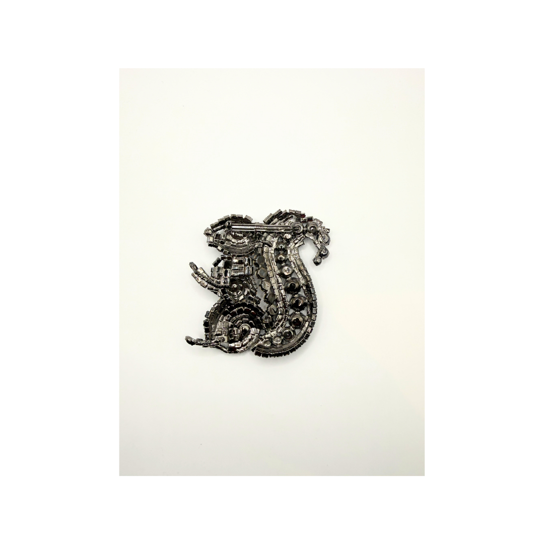 Vintage XL Moans Couture Crystal Squirrel Brooch – view 3