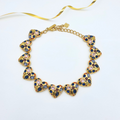 Vintage Oscar de la Renta Multicolour Crystal Hearts Necklace