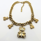 Vintage Moschino Teddy Bear Statement Necklace – view 4