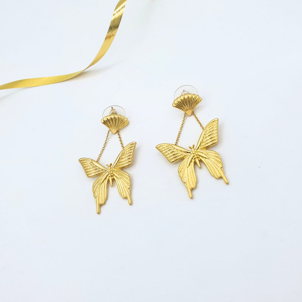 Vintage Oscar de la Renta Butterfly Earrings