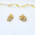 Vintage Trifari – Leaf Earrings with Pearls