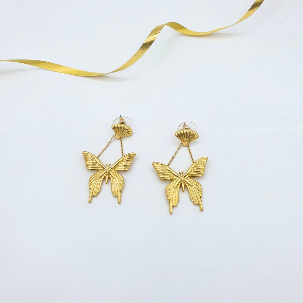 Vintage Oscar de la Renta Butterfly Earrings – view 4