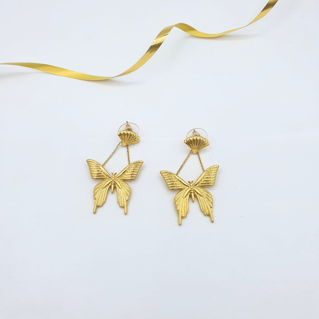 Vintage Oscar de la Renta Butterfly Earrings – view 4