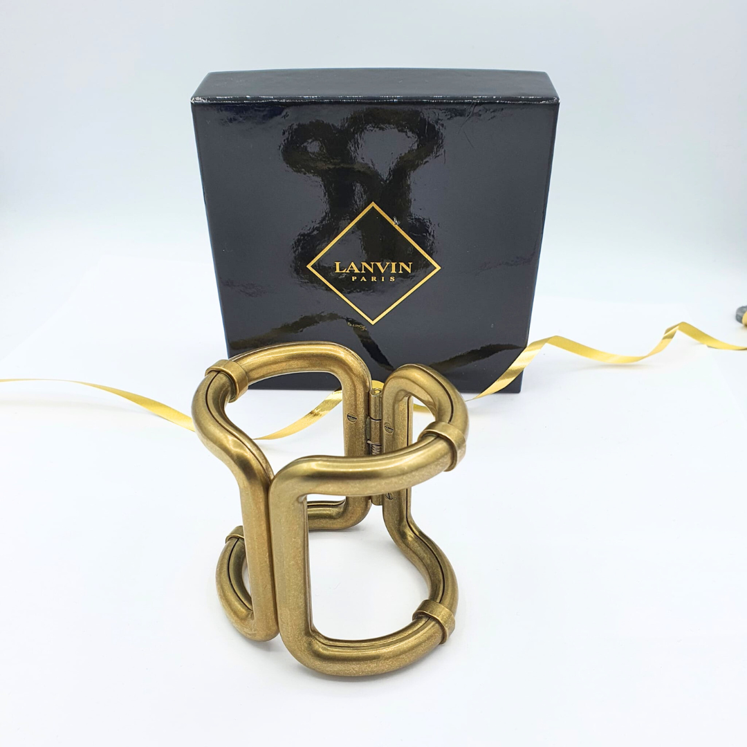 Vintage Lanvin Geometric Open Cuff – view 3