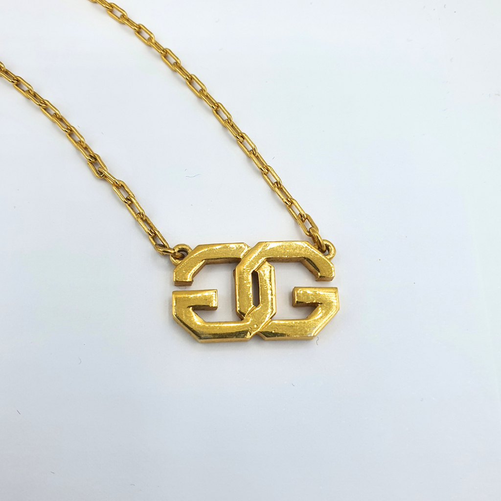 Vintage Givenchy Minimalist GG Logo Necklace – view 2