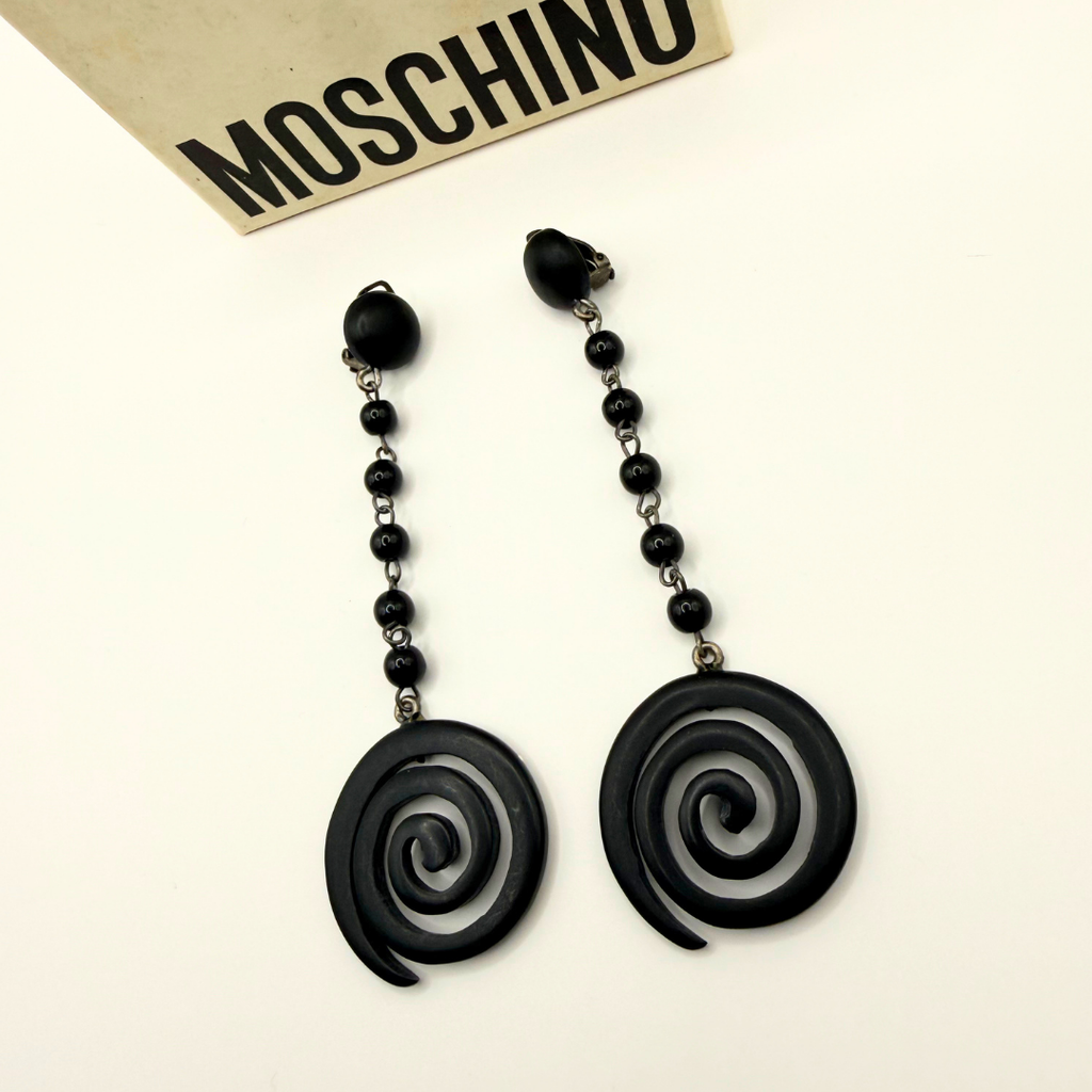 Moschino – Vintage Spiral Statement Earrings – view 4