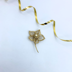 Vintage Marcel Boucher Symmetrical Filigree Flower Brooch