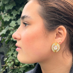 Vintage Lanvin Art Deco Pavé Rhinestone Clip Earrings – view 3