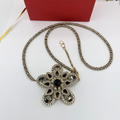 Vintage Valentino Garavani Flower-Shaped Rhinestone Statement Necklace