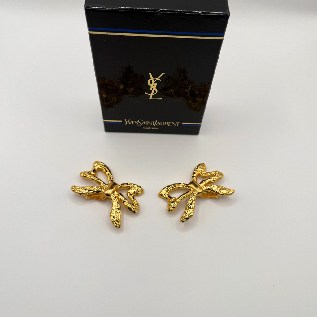 Vintage Yves Saint Laurent – Bow Earrings, circa 1980s – view 4