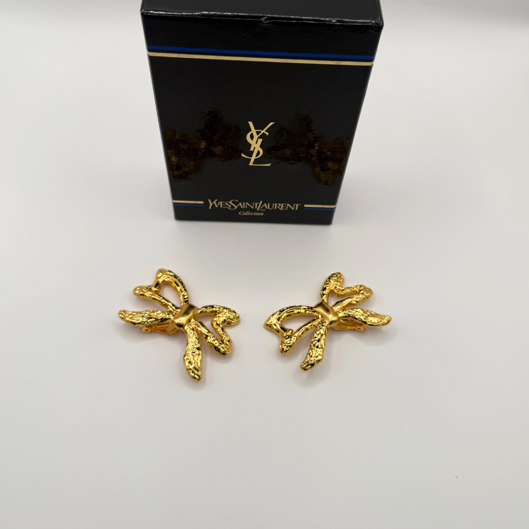 Vintage Yves Saint Laurent – Bow Earrings, circa 1980s – view 4