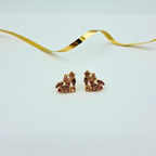 Vintage Oscar de la Renta Pink Crystal Heart-Shaped Earrings