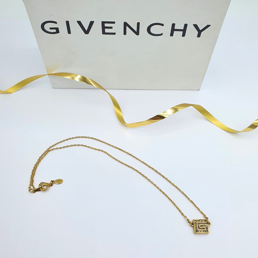 Vintage Givenchy Geometric G-Logo Necklace
